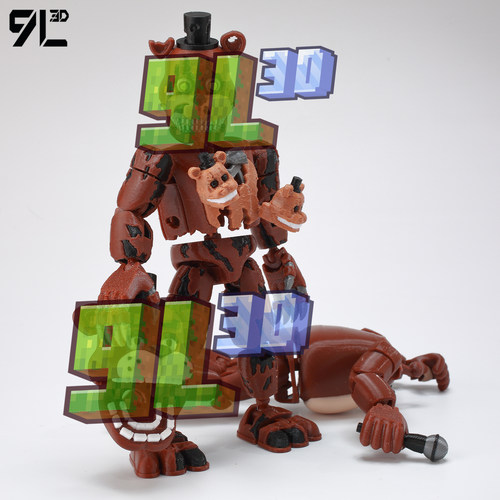 9L3D打印多关节可动模型手办玩具摆件弹簧黎明陷阱绿兔子游戏周边