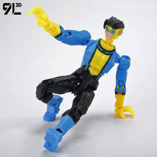 9L3D打印无敌少侠反派标靶马克可动人偶关节可动潮玩礼物Dummy