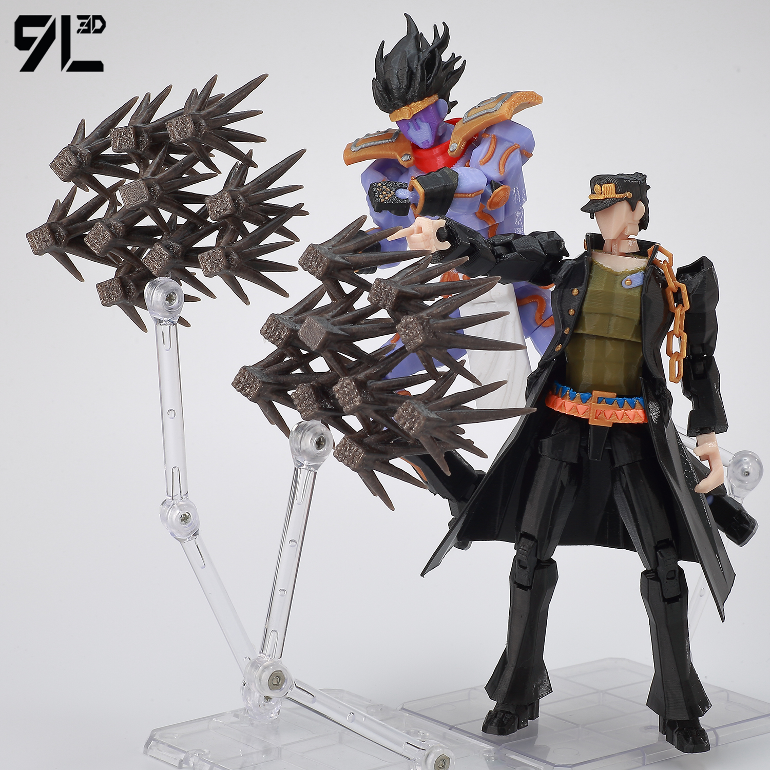 9L3D打印幸运13 JOJO组合承太郎 白金之星多关节可动人偶模型手办