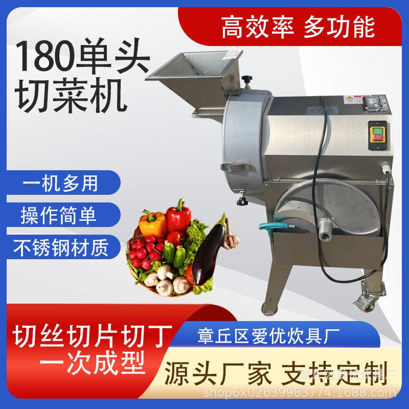 全自动180单头商用不锈钢切菜机切丝切片切丁机 球茎类立式切菜机
