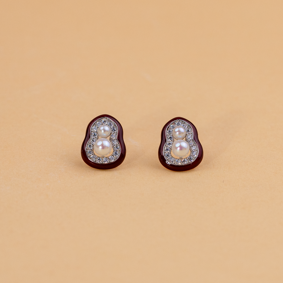 Folli Follie【宝藏珠宝】淡水珍珠S925银耳饰3-4mm 时尚气质