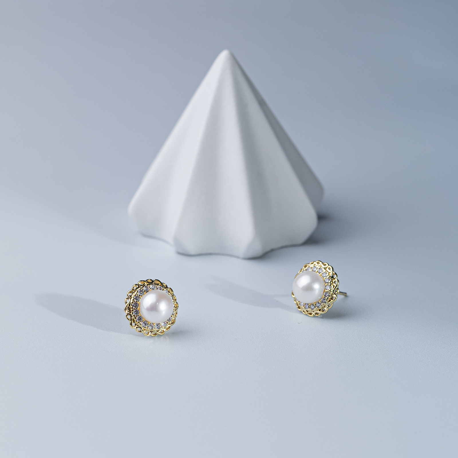 Folli Follie【宝藏珠宝】淡水珍珠S925银针耳饰6-7mm百搭气质