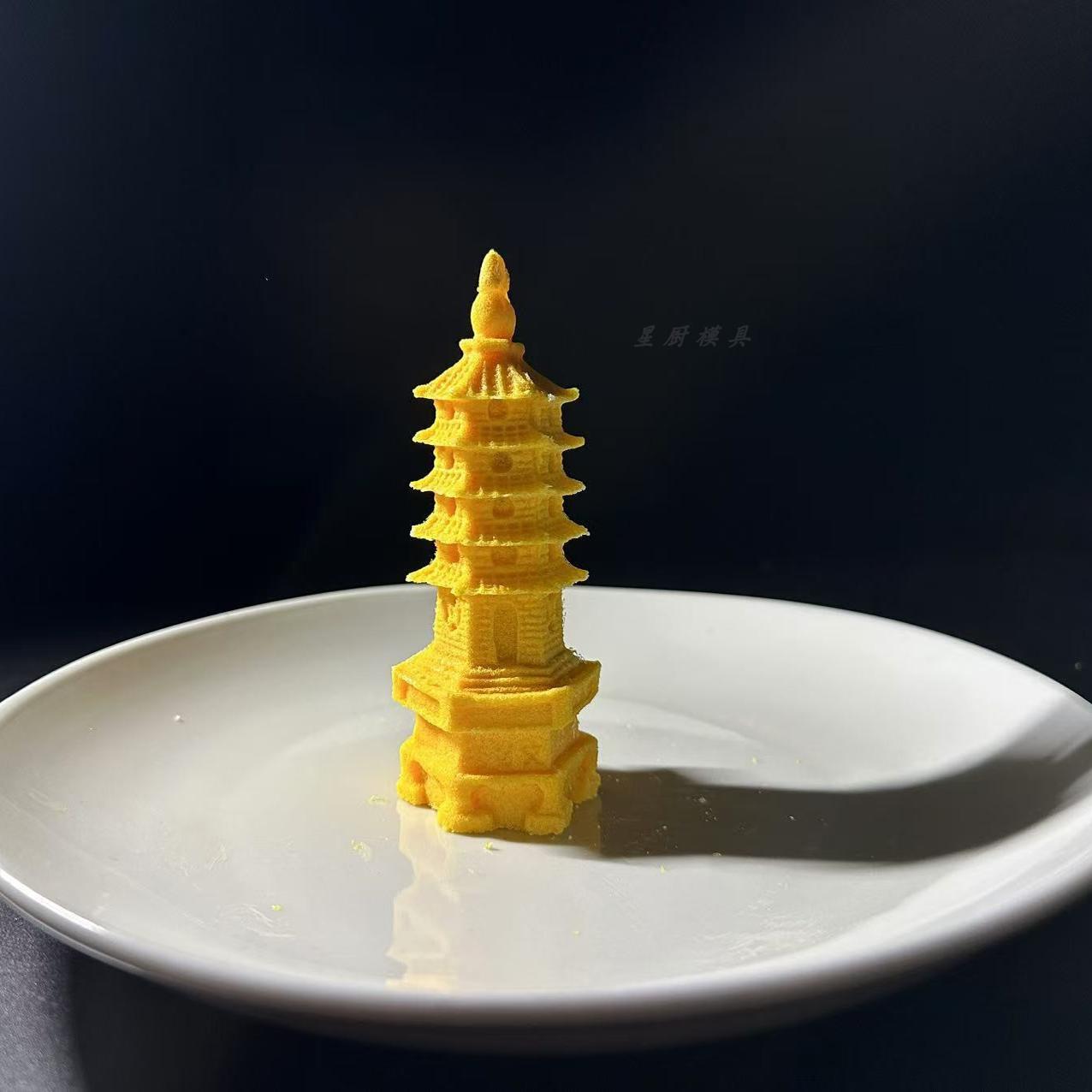 宝塔盐雕模具创意厨用盘式盐模树脂滴胶巧克力硅胶模具手工diy模
