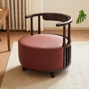 全实木如意霸王龙旋转沙发椅单人高级酒店阳台客厅卧室书房民宿