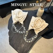 新中式 葡萄手提复古包包女斜挎手工花朵旗袍包斜挎包汉服玫瑰女包