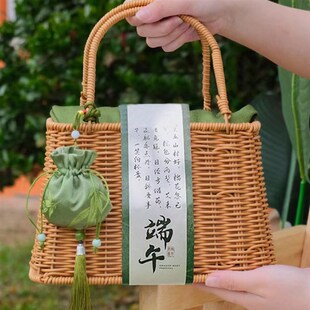 仿藤铁艺编织商用水果p草莓菜收纳小提篮子伴手礼品葱姜蒜储物竹