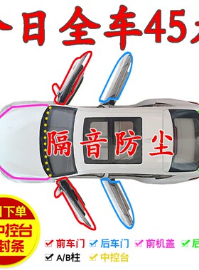 标致206/207/301/307/308/408J防尘条标志汽车密封条车门隔音条