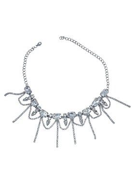 满钻高级感个性流苏项链设计感镶钻网红气质锁骨链时尚礼服配饰女