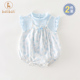 0一3岁婴儿T恤吊带三角哈衣夏季 女宝宝夏装 套装 女童衣服两件套潮2