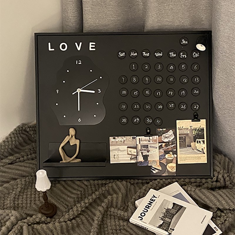 电表箱装饰挂f钟日历diy配电箱遮挡丑画轻奢高级感磁吸黑板挂画