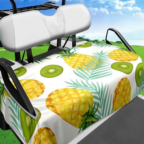 高尔夫球车座毛巾n车座椅套保护套清洁安装方便菠萝印花坐垫6