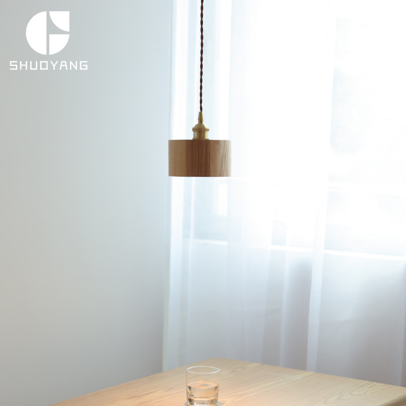 日式原木吊灯白蜡木卧室床头单头吧台餐桌岛台简易木质网红小灯具,家装灯饰光源,卧室/书房吊灯,淘宝优惠券,粉丝福利购,淘宝优惠卷