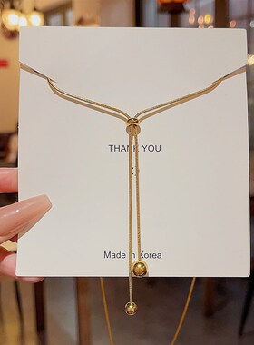 轻奢毛衣项链饰品女小众设计冷淡风锁骨链网红百搭吊坠义乌配饰