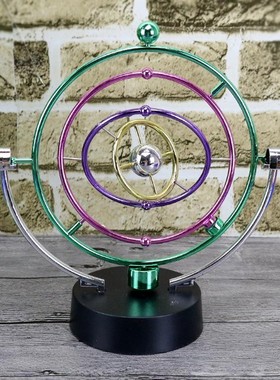 创意装饰摆件家居品摆仪办公桌面牛顿球混沌天体摇摆礼物磁悬浮器