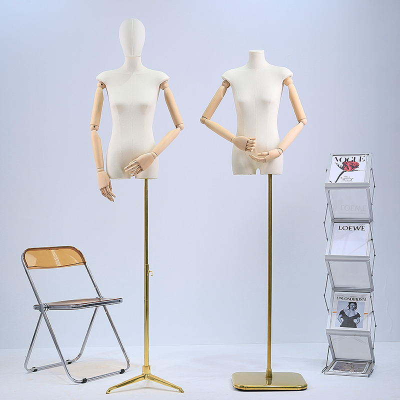 服装店扁身平胸女模特架子橱窗假人体半身女装模特道具展示架全身