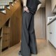 裤 免烫阔腿宽松坠感直筒轻熟风微喇叭西装 男士 黑色垂感显瘦小西裤