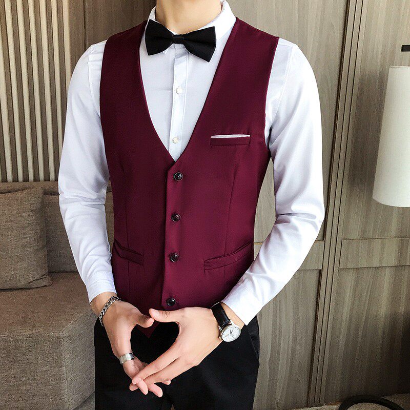 职业装三件套酒吧KTV调酒师服务员工作服男士商务马甲衬衫休闲裤