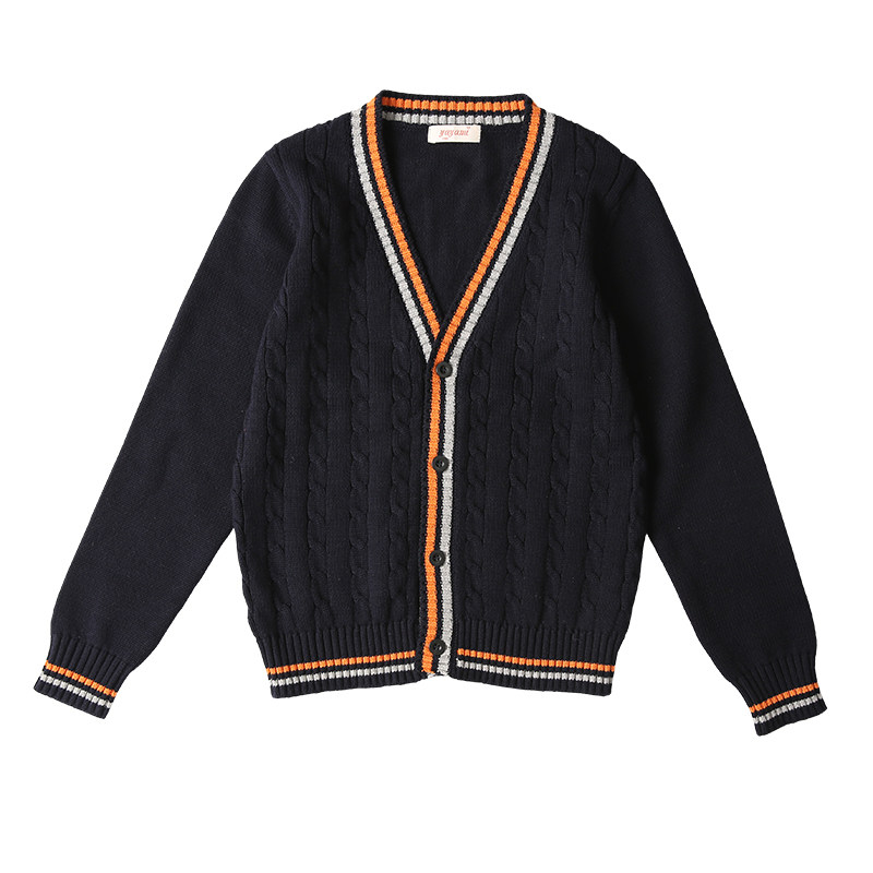 丫丫蜜英伦风针织开衫中小学生毛衣校服短裙