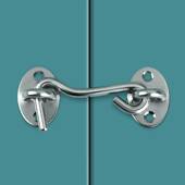 门搭扣移门拴厕所门扣 不锈钢老式 门栓插销式 门锁扣免打孔专用明装