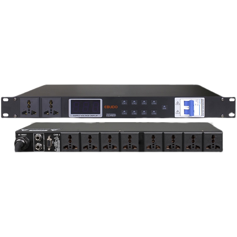 伊巴度 8路电源时序器232串口时序电源控制管理器中控