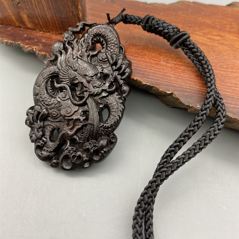 天然沉香木雕刻 沉香木手把件龙腾天下挂件工艺品