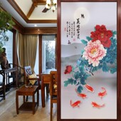 玻璃贴纸防窥视中式 山水画家用客厅卫生间办公室透光不透明静电贴