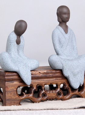 创意新中式无相紫砂禅意家居装饰办公饰品茶具配件茶宠摆件