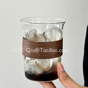 三秋Sanq复古冰美式拿铁杯耐高温水杯手冲挂耳咖啡杯玻璃杯饮品杯