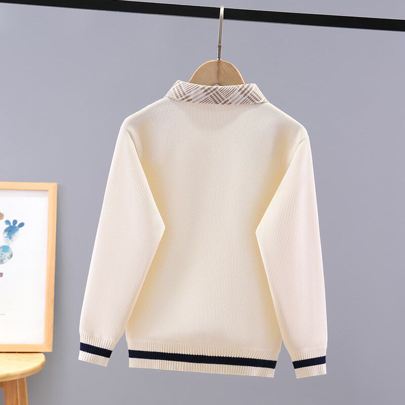 男童卫衣假两件秋冬款2024新款中大童加绒加厚儿童男孩学院风保暖