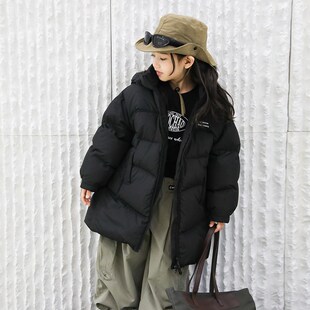 90绒女童亲子男童羽绒服童装 新款 23070 2024冬季 儿童羽绒服中长款