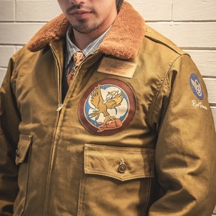 红风 B10二战飞行夹克男军装飞行服男秋冬宽松加厚工装棉服短外套