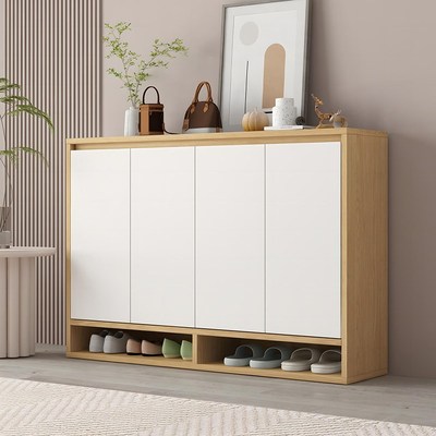 实木入门鞋柜家用门口楼道外电梯入户进门一体靠墙玄关柜2024新款