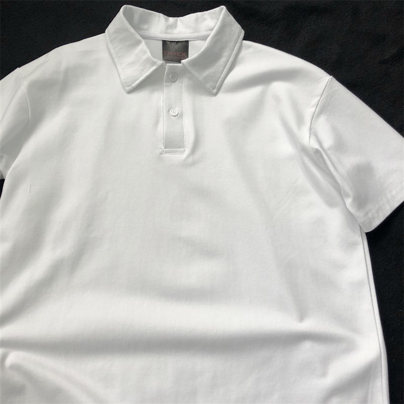 2024新款男生纯棉t恤男款衬衫男夏季短袖polo衫重磅带领男士plol
