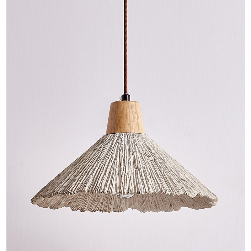 侘寂风新中式创意卧室床头灯简约设计师餐厅岛台新款奶油风小吊灯