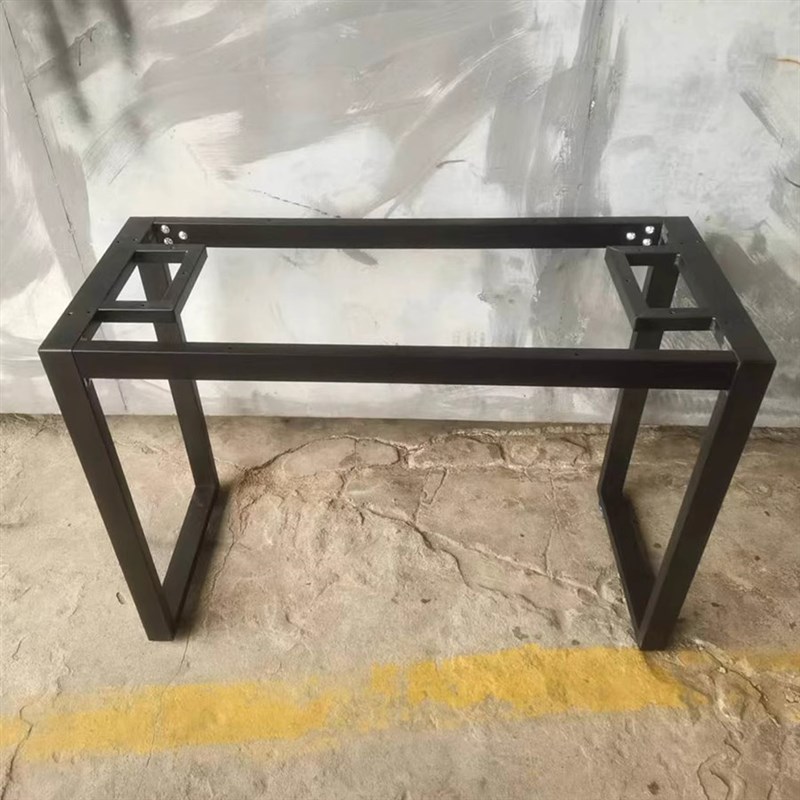 可定制口字型办公桌脚书茶餐桌脚架大板茶几桌架金属铁艺桌腿支架