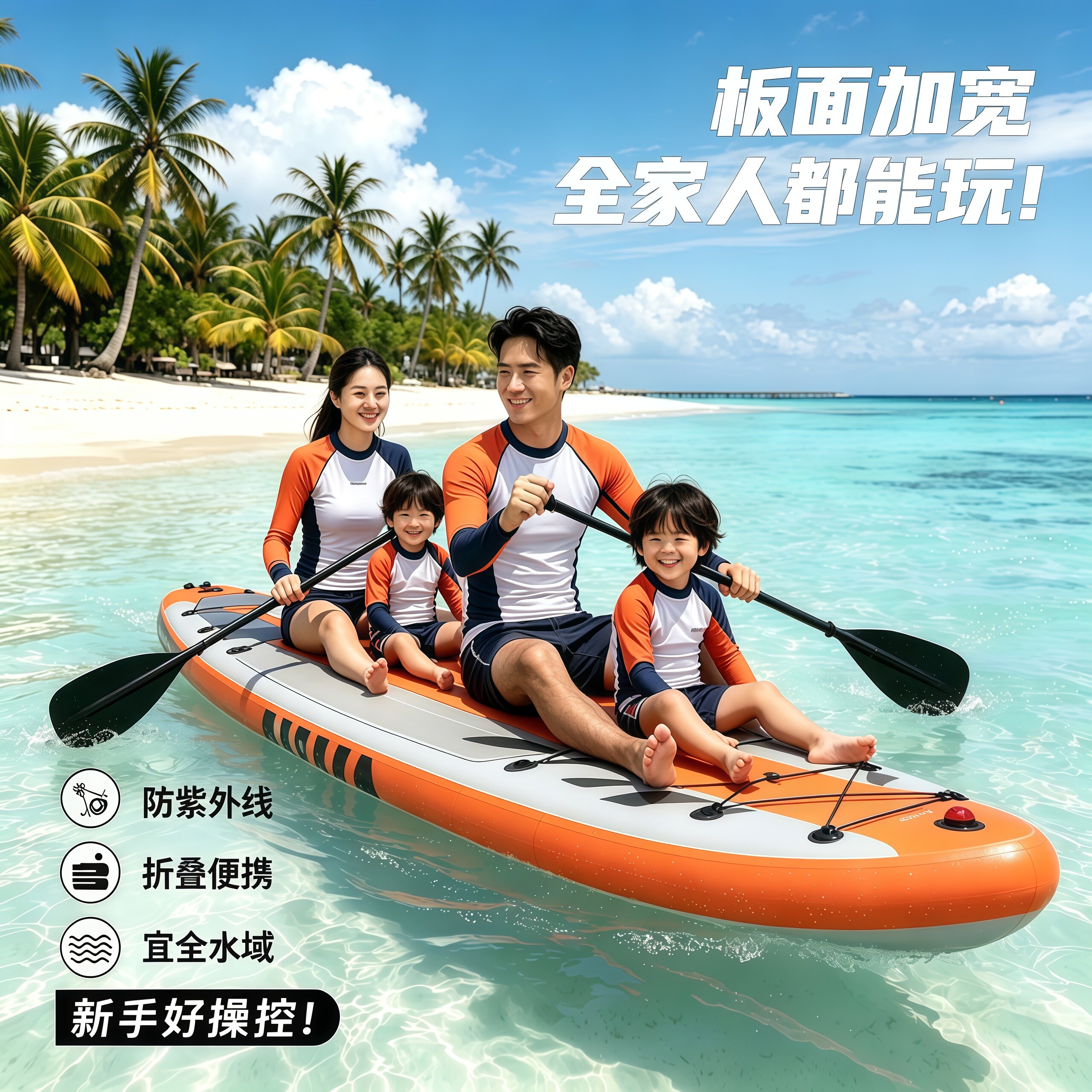 专业级SUP站立式充气浆板双层