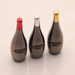 网红奇形怪状稀奇古怪打火机创意新奇特红酒瓶充气明火打火机烟具