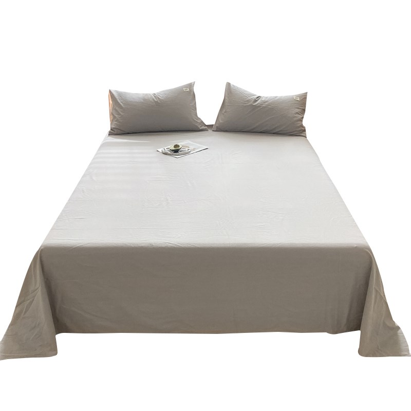 水洗棉纯棉床单单件100全棉学生宿舍单人被单枕套三件套2024新款