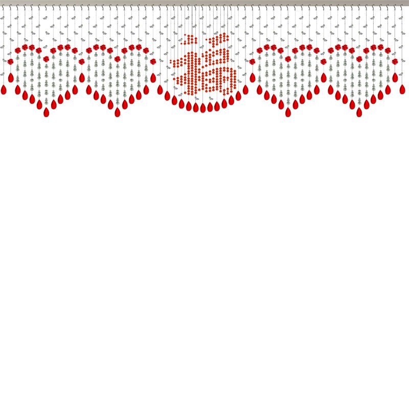 门帘珠帘隔断新款客厅福字中国风卫生间葫芦双心形免打孔水晶珠帘