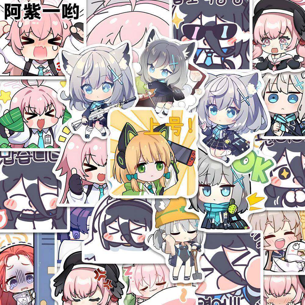 适用128张碧蓝档案表情包贴纸可爱卡通游戏周边贴画diy装饰手账防