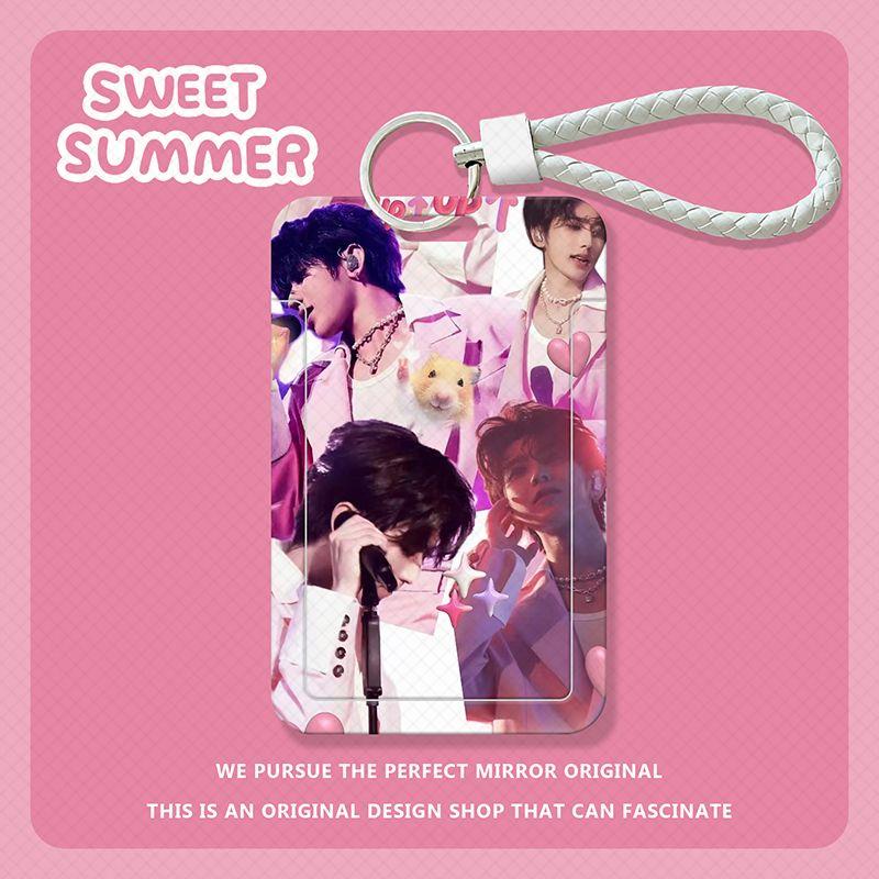 蔡徐坤周边学生滑盖卡套饭卡公交卡身份证件保护套门禁卡校园收纳