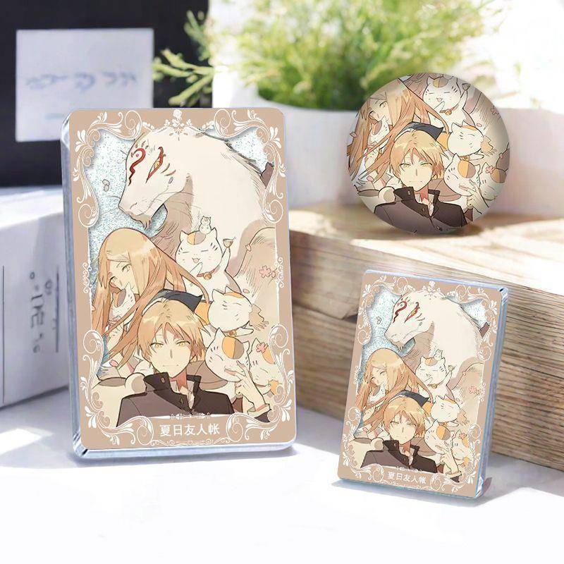夏目友人帐周边流沙麻将吧唧礼物亚克力咕卡徽章摆件