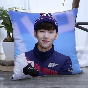 林孝俊照片海报表情包周边同款抱枕头来图定制午睡靠垫含枕芯礼物