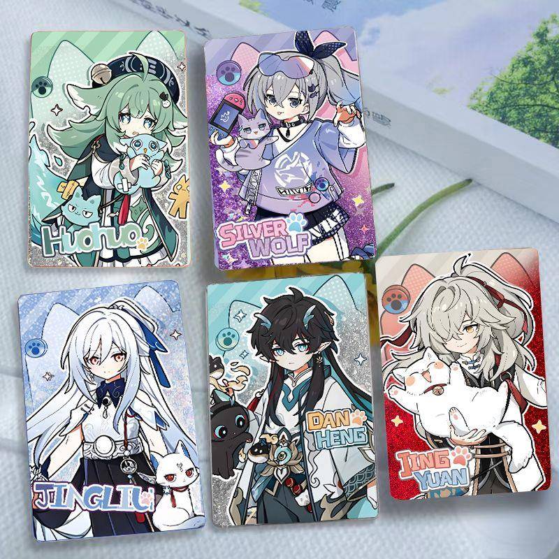 星铁可爱卡通猫猫周边镜流银枝刃流沙麻将亚克力砖景元流麻送礼物