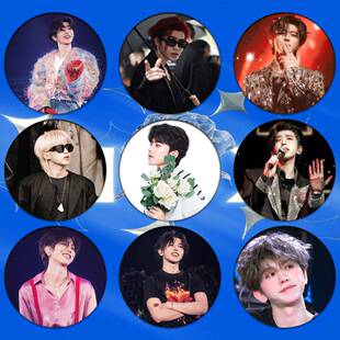 蔡徐坤吧唧周边明星徽章周边粉丝应援物料胸针包包挂件DIY痛包