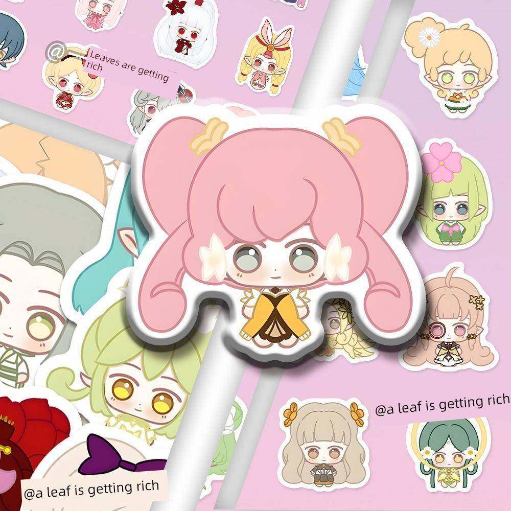 新款120张小花仙精灵贴纸二次元精灵美少女夏安安库库鲁diy笔记本