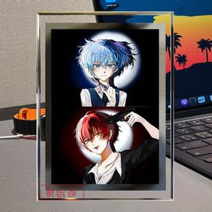 暗杀教室潮田渚赤羽业周边水晶玻璃相框成品摆台纪念摆件送朋友礼