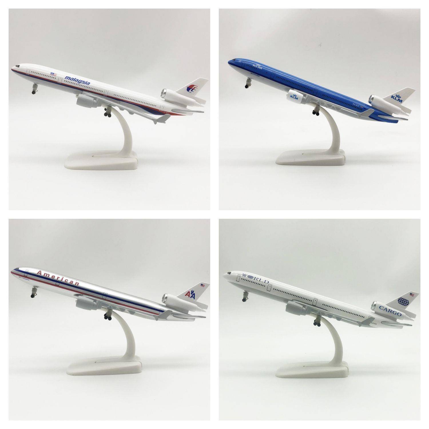 dc10飞机模型带轮美国/荷兰/马来西亚/美环球麦道合金金属20cm