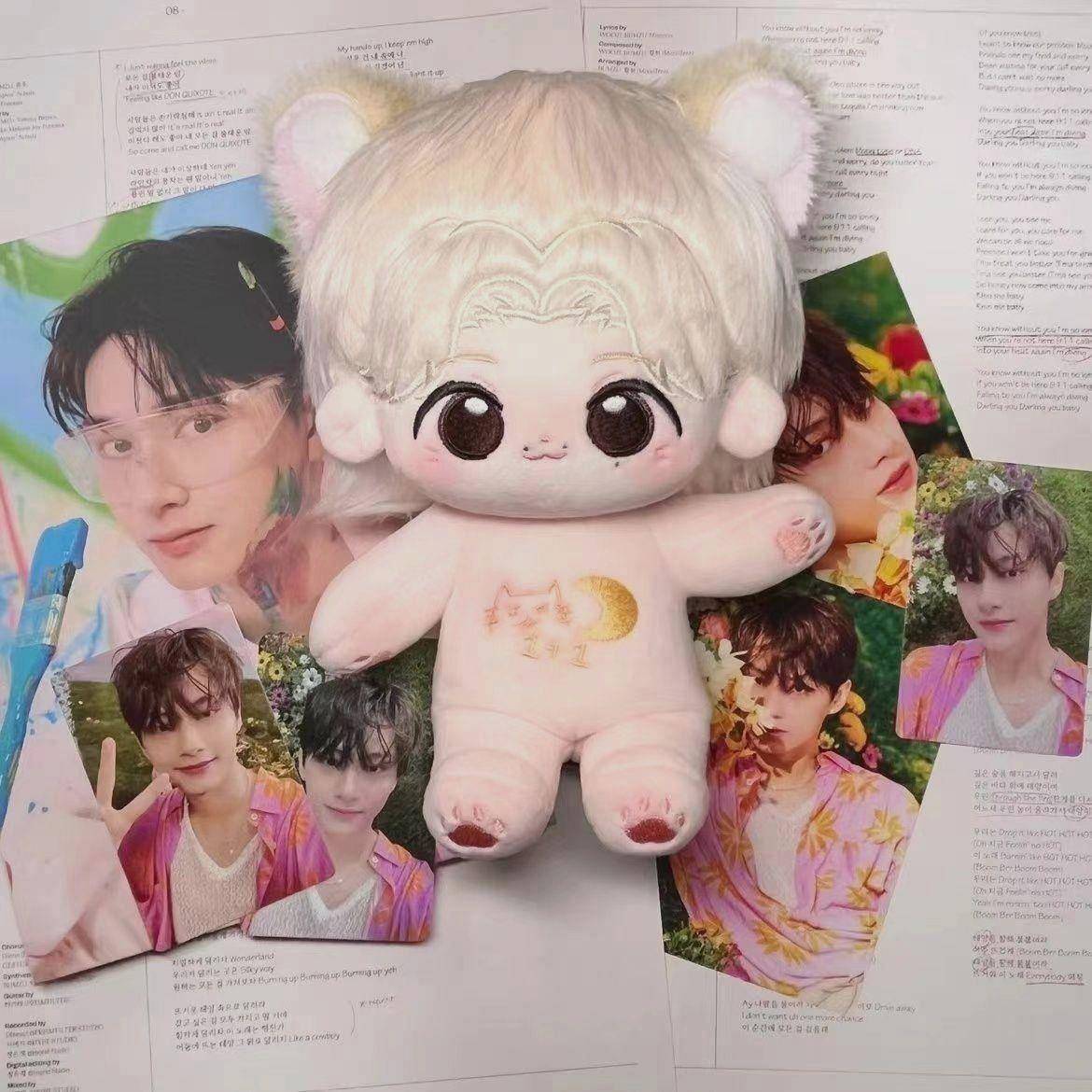 文俊辉棉花娃娃属性棉花娃娃20cm可爱毛绒玩偶送朋友生日礼物