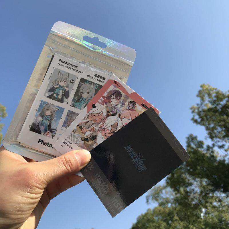 新款蔚蓝档案拍立得小卡 砂狼白子小鸟游星野周边高清贺卡盲抽小